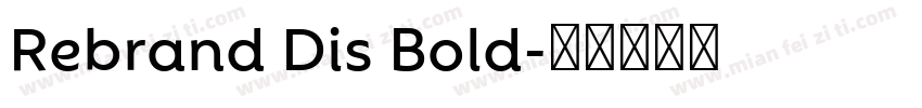 Rebrand Dis Bold字体转换